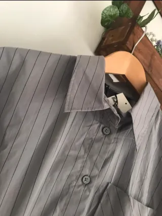 Camisa crop Zara rayas cinturón T.S