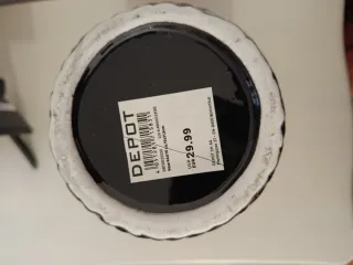 Jarrón Negro Diseño Diamante