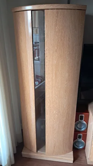 Muebles de salón madera y cristal