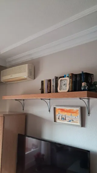 Muebles de salón madera y cristal