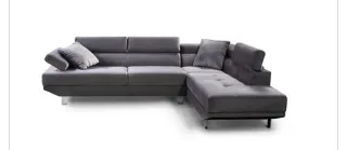 Sofá Rinconera Chaise Longue Gris 262x190cm