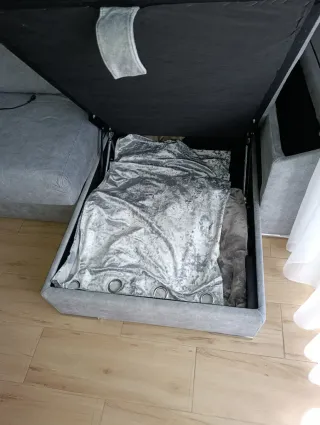 Sofá chaise longue gris