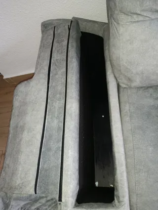 Sofá chaise longue gris