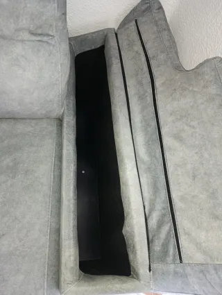 Sofá chaise longue gris