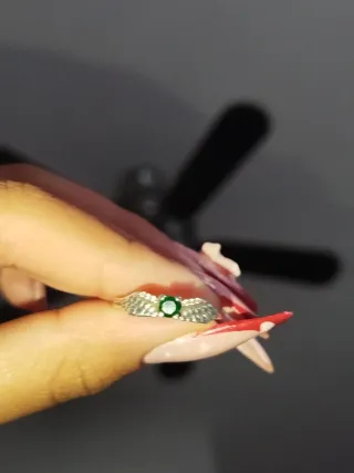 Anillo Plata Esmeralda Colombiana