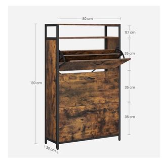 Mueble Zapatero VASAGLE Plegable