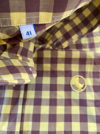 Camisa El Ganso cuadros marrón y amarillo