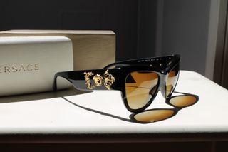 Occhiali Versace Donna Nero e Oro