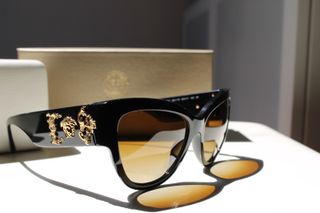 Occhiali Versace Donna Nero e Oro