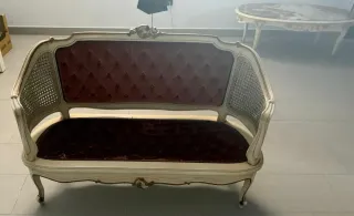 Sillón clásico beige y marrón