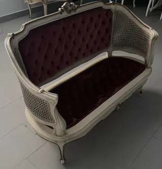 Sillón clásico beige y marrón