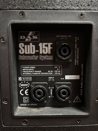 Subgraves DAS Sub 15F Crossover 400w