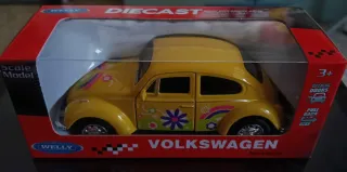 Coche de Juguete Volkswagen Escarabajo Amarillo