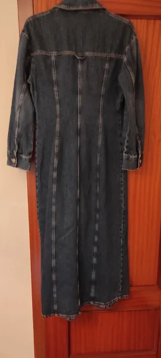 Vestido vaquero largo manga larga