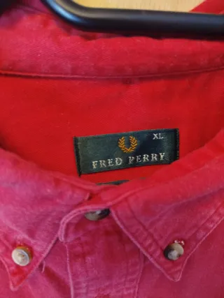 Camisa Fred Perry Roja Talla XL
