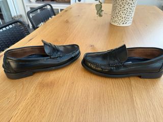 Mocasines de piel negros para hombre