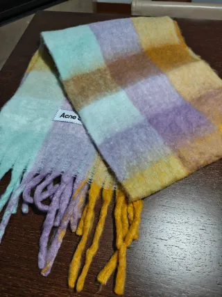 Cachecol Acne Studios xadrez