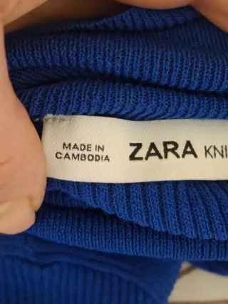 Abito donna blu collo alto