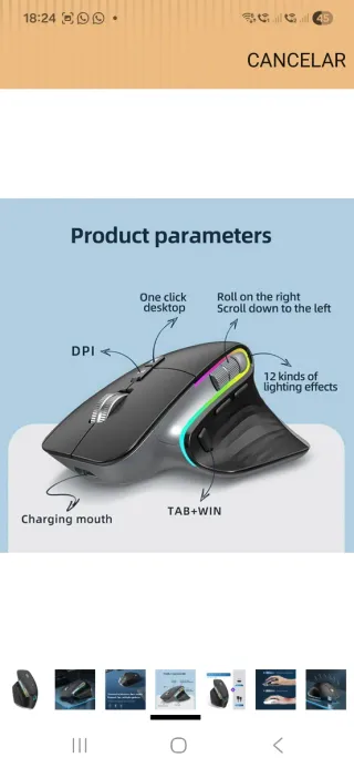 Ratón Sefdrert Ergonómico Inalámbrico