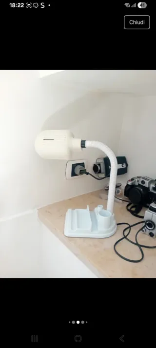 Lampada da scrivania vintage *Silplast*.