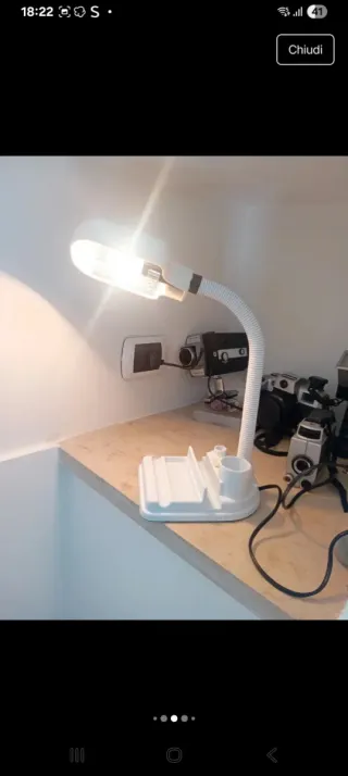 Lampada da scrivania vintage *Silplast*.