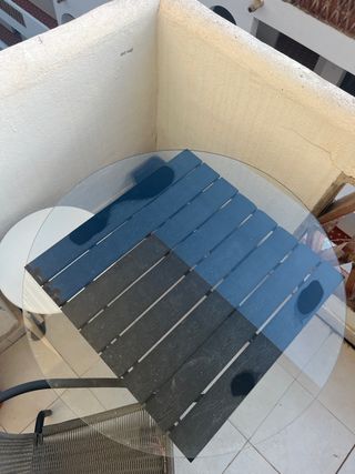 Mesa redonda vidrio 90 cm