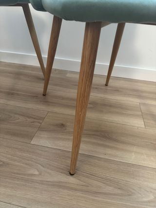 Juego de 2 sillas de comedor terciopelo