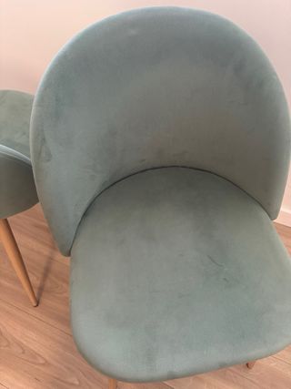 Juego de 2 sillas de comedor terciopelo