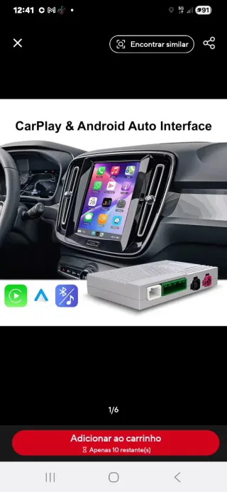 Kit Apple CarPlay Android Auto Volvo