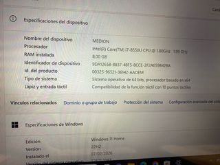 Portátil Medion i7 Convertible