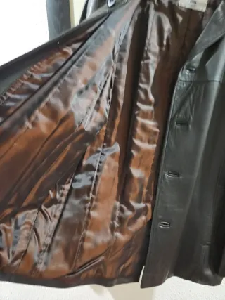 Chaqueta de cuero negra