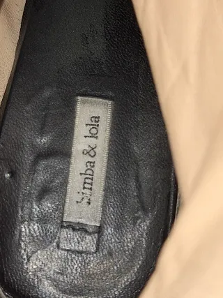 Botines Bimba y Lola Talla 37 Negro y Dorado