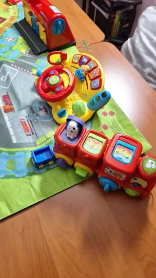 Lote Juguetes Niños: Cochecitos, Tren y Volante