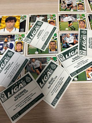Lote 25 cromos Liga 97-98 Racing Santander