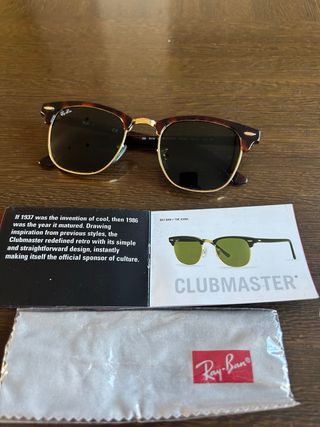 Gafas de Sol Ray-Ban Clubmaster Marrón/Dorado