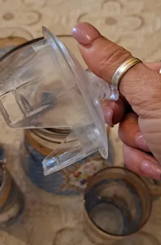 Caraffa con 6 Bicchieri Decorati