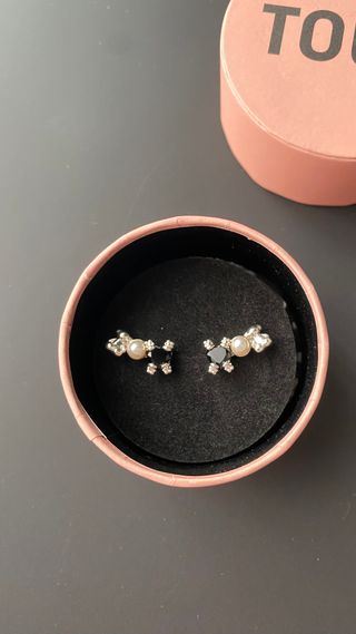 Pendientes Tous Corazón Negro y Perla