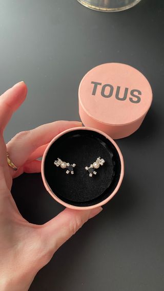 Pendientes Tous Corazón Negro y Perla