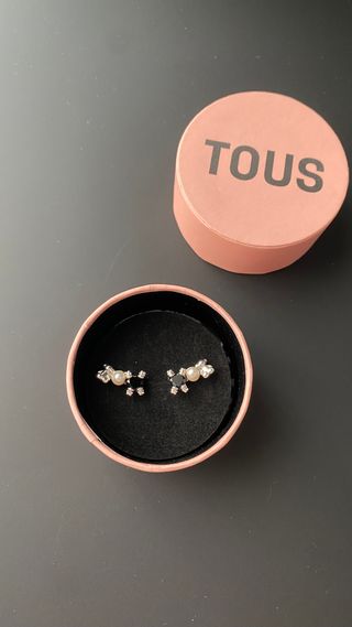 Pendientes Tous Corazón Negro y Perla