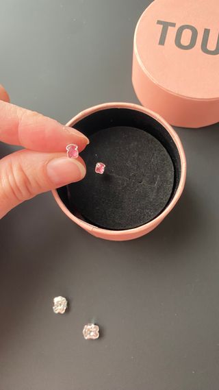 Pendientes Tous Oso Rosa