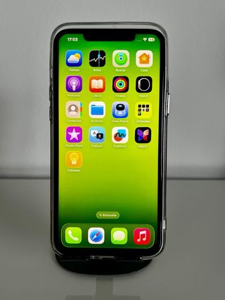 iPhone 11 Pro Max con custodia protettiva impeccabile