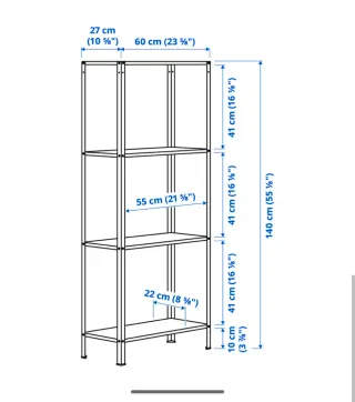 Estantería metálica 4 baldas
