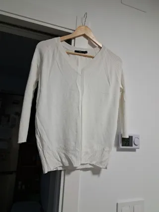 Jersey Cortefiel Blanco Talla 42-44