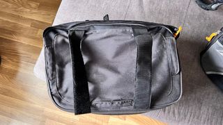 Alforjas moto semirrígidas negras y grises, 3 usos