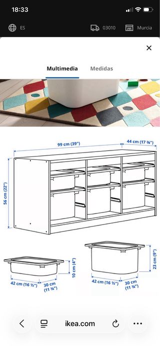 Módulo Almacenaje Infantil Ikea