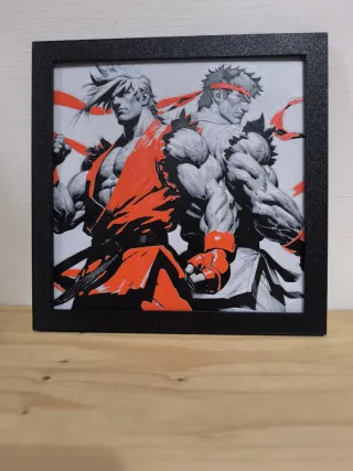 Street Fighter Ken Ryu Hueforge 20x20cm
