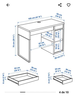 Escritorio MICKE IKEA Blanco