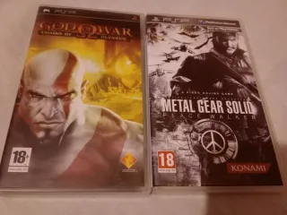 Juegos PSP God of War CoO y Metal Gear Solid PW