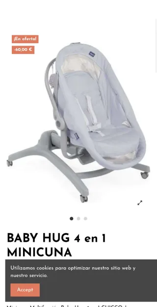 Moisés para bebé Chicco 4 en 1 gris