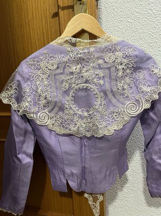 Traje de Fallera Talla 38 Azul Multicolor